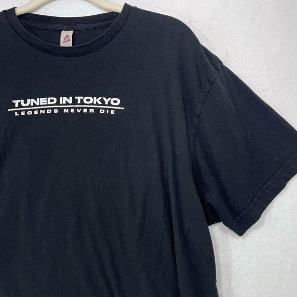 Tuned In Tokyo TShirt Men XL Black Legends Never Die Anime Mask Samurai Swords - Picture 12 of 12